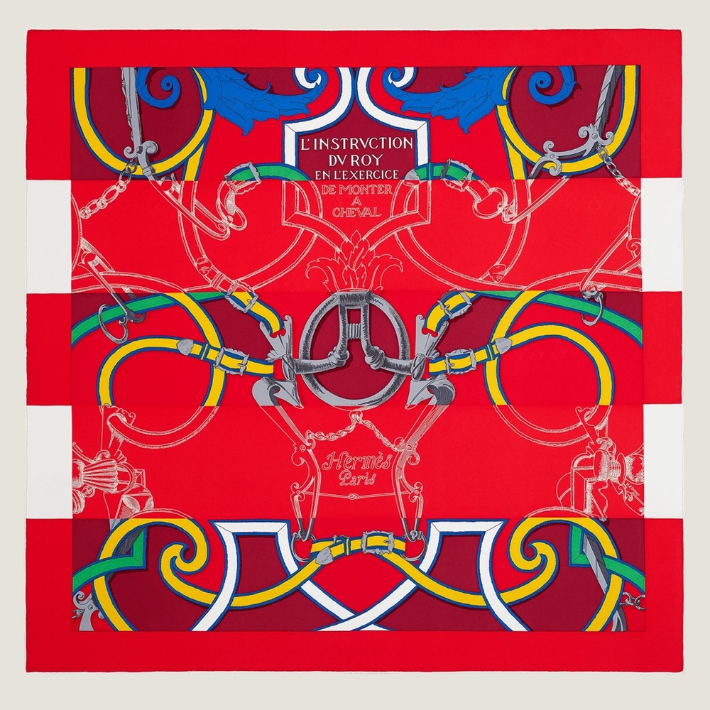 Hermes L'Instruction du Roy Bayadere silk 90' Silk